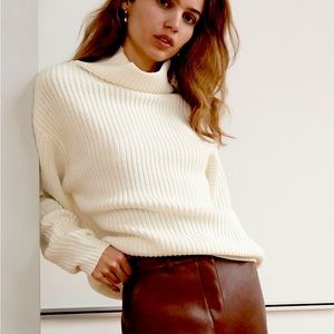 WILFRED MERINO CREAM MONTPELLIER TURTLENECK